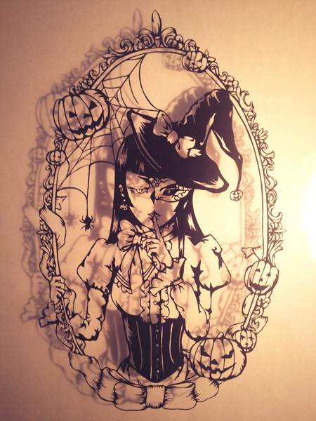 切り絵 魔女は鏡の中からやって来る 凛々子 さんのイラスト ニコニコ静画 イラスト