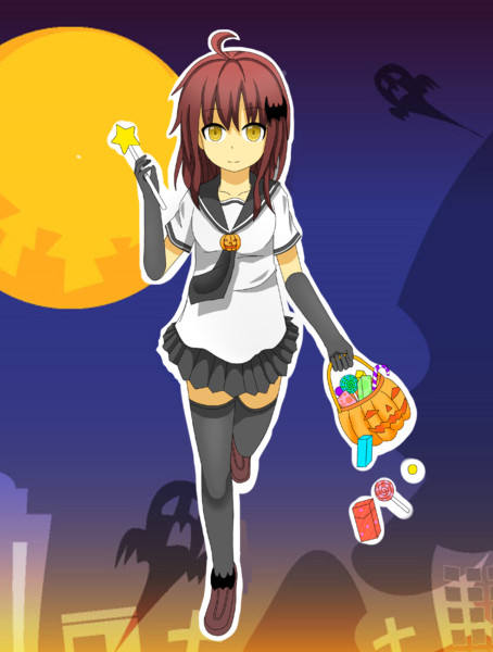 かぼちゃと女の子とハロウィンの夜 Run さんのイラスト ニコニコ静画 イラスト