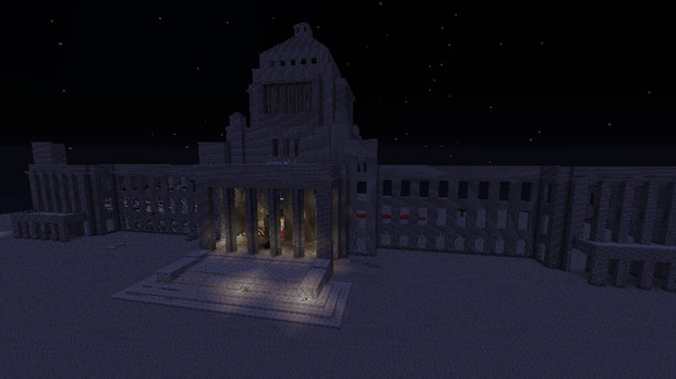 【Minecraft】建設中の国会議事堂