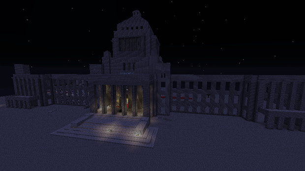 Minecraft 建設中の国会議事堂 究極の動物園長 さんのイラスト ニコニコ静画 イラスト