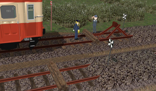 Mmd鉄道 どこでも車止め 狭軌用 アクセサリ配布 てんぽく 2k さんのイラスト ニコニコ静画 イラスト