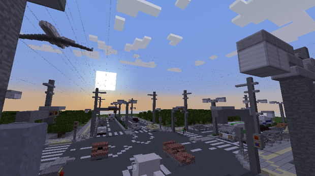 Minecraft 交差点作ったよ Part 2 宙ノ くじら さんのイラスト ニコニコ静画 イラスト