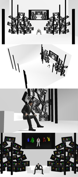 Mmd 適当テレビ沢山ステージ 更新しました M 利己 さんのイラスト ニコニコ静画 イラスト