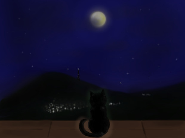 猫は月夜に何を思う Tommy さんのイラスト ニコニコ静画 イラスト