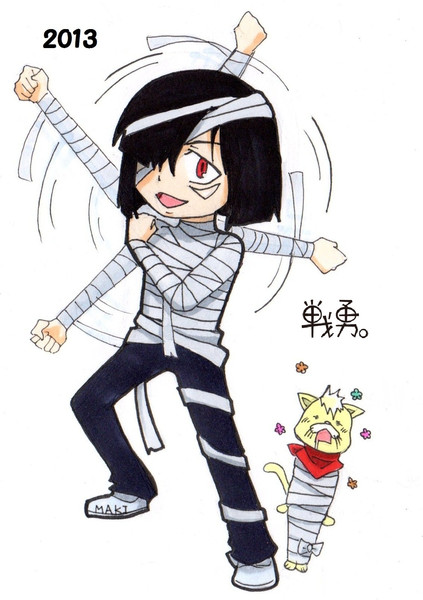 包帯男ヤヌアとミーちゃん えのもっちゃん さんのイラスト ニコニコ静画 イラスト