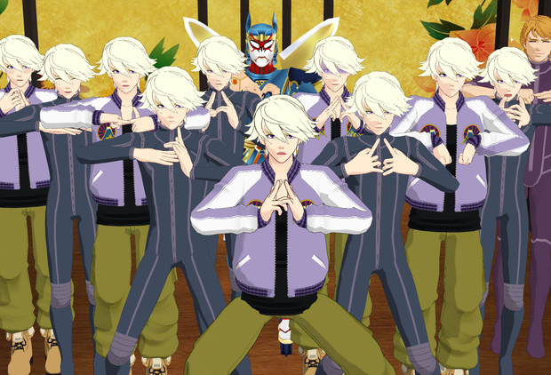 折紙先輩の分身の術でござる Mmdタイバニ ねね にゃんぱらり さんのイラスト ニコニコ静画 イラスト