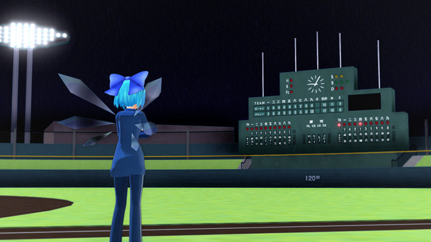 手動スコアボードのある地方球場 Mmd改変ステージ配布 しーさいど さんのイラスト ニコニコ静画 イラスト