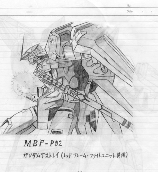 ガンダムアストレイ レッドフレーム フライトユニット装備 描いてみた Sect さんのイラスト ニコニコ静画 イラスト
