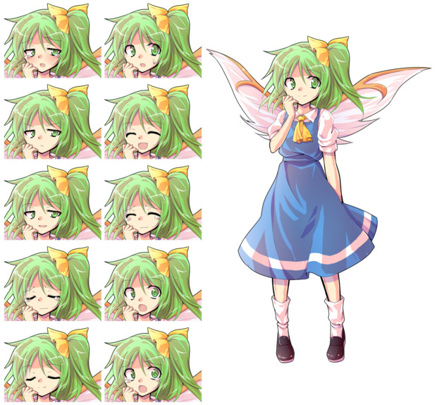 大妖精立ち絵その2 表情差分 はるか さんのイラスト ニコニコ静画 イラスト