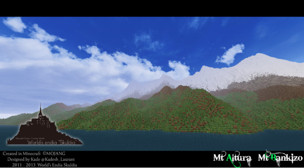 Minecraft マイクラで作る美しい風景 バンキーゾ山 2 かで さんのイラスト ニコニコ静画 イラスト