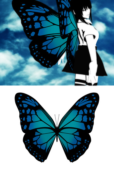 蝶の翅 Ver1 1 Azyazya さんのイラスト ニコニコ静画 イラスト