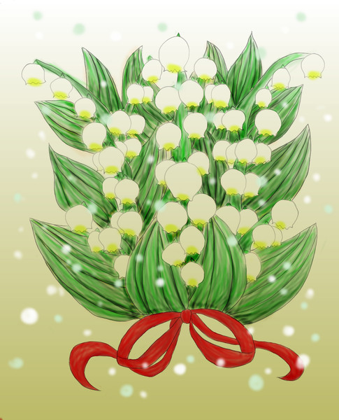 鈴蘭の花束 ニコニコ静画 イラスト