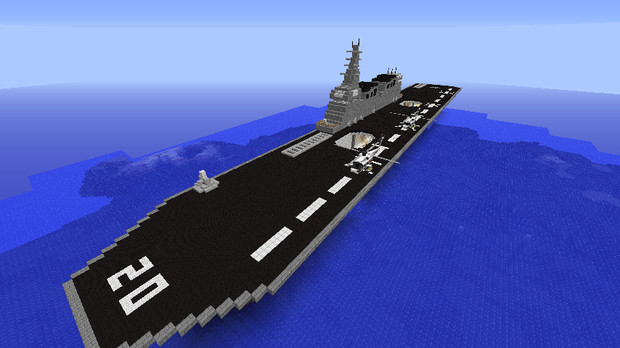 マイクラで海上自衛隊護衛艦 いせ らしきものを作ってみました しらぬい さんのイラスト ニコニコ静画 イラスト