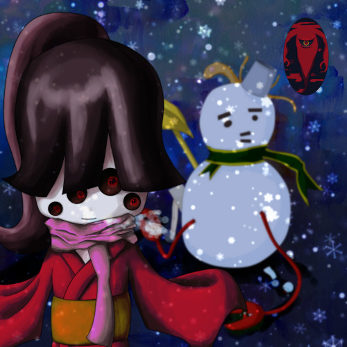 呪い人形【雪遊び】