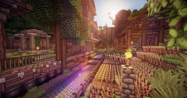 Minecraft 山に囲まれた街 Ventus ２ Lexis さんのイラスト ニコニコ静画 イラスト