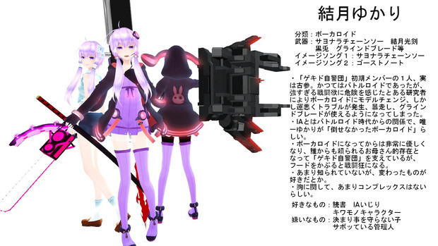 設定資料 結月ゆかり 鉄の心臓 さんのイラスト ニコニコ静画 イラスト