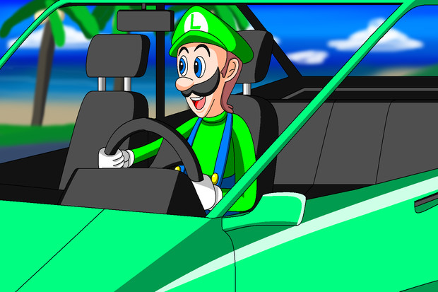 車を運転するルイージ Allansinho01 さんのイラスト ニコニコ静画 イラスト
