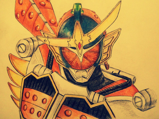 仮面ライダー鎧武を描いてみた。