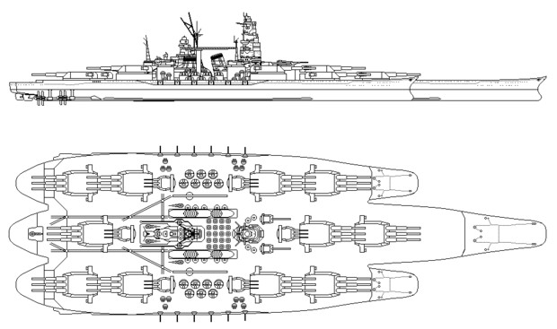 【自作超兵器】超巨大三胴戦艦「素戔嗚」