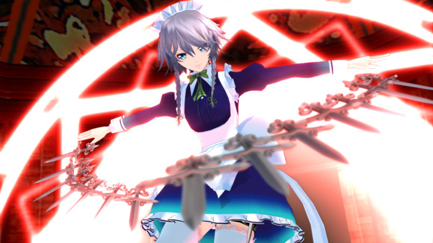 ナイフを投げる咲夜さん Glacies さんのイラスト ニコニコ静画 イラスト