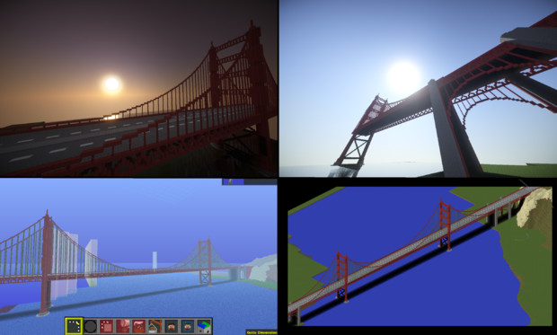 [Minecraft]Golden Gate Bridge