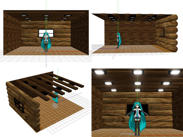 ｍｍｄ 殺風景なログハウス風ステージ どすこいｐ さんのイラスト ニコニコ静画 イラスト