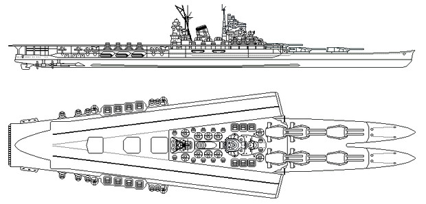 【自作兵器】双胴航空巡洋戦艦「赤城」