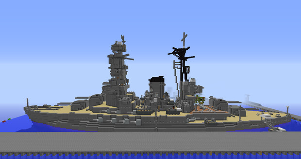 Minecraft 戦艦 長門 横から Gemayu さんのイラスト ニコニコ静画 イラスト