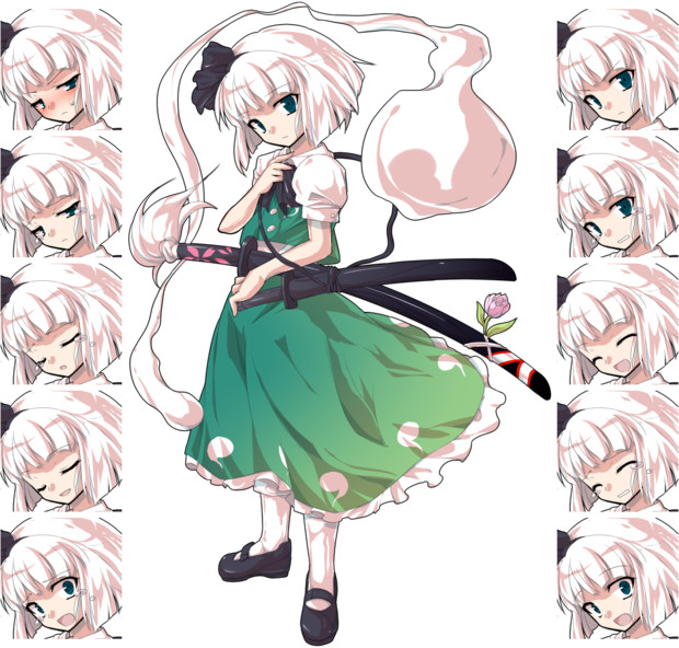 妖夢立ち絵その2 表情差分 はるか さんのイラスト ニコニコ静画 イラスト