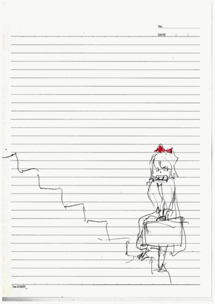 キキが階段をのぼるアニメーション