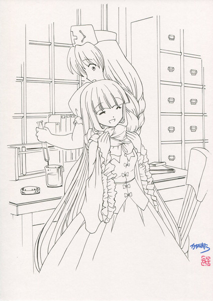 ずっとそばにいるよ 線画 かすみあきら さんのイラスト ニコニコ静画 イラスト