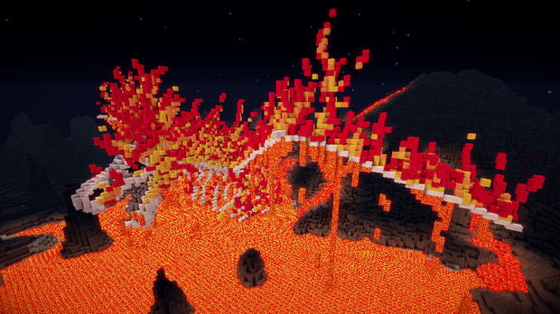 【Minecraft】火山のドラゴン