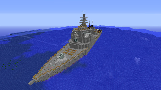 マイクラで海上自衛隊護衛艦 イージス艦 を作ってみました しらぬい さんのイラスト ニコニコ静画 イラスト