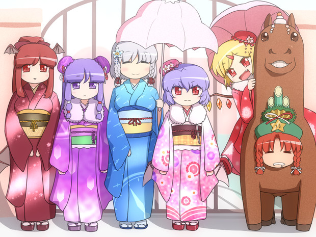 あけおめ紅魔館 シロサト さんのイラスト ニコニコ静画 イラスト