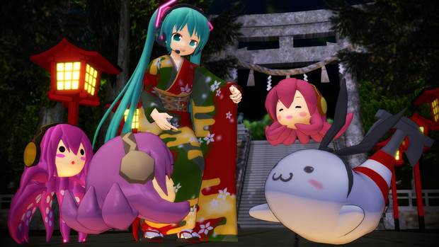 夜の神社 シーダ さんのイラスト ニコニコ静画 イラスト