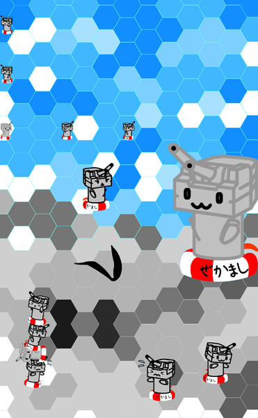3 5インチ Ios7壁紙 連装砲ちゃんver トレース Thetheorier さんのイラスト ニコニコ静画 イラスト