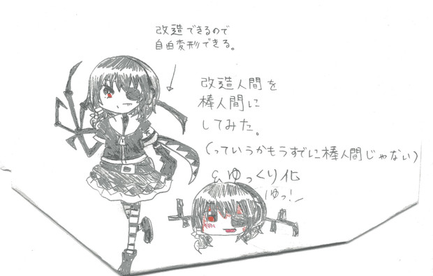 改造人間を棒人間 ゆっくりにしてみた 96tp さんのイラスト ニコニコ静画 イラスト