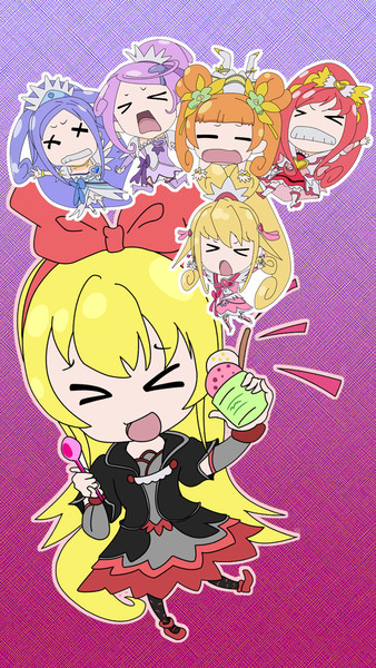 ドキドキ プリキュア扇子 マナ レジーナiphone5sサイズ待ち受け Pritynasnoto さんのイラスト ニコニコ静画 イラスト
