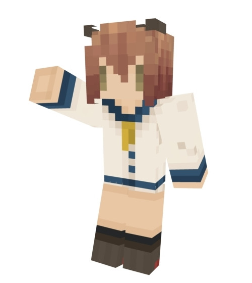 Minecraft 雪風スキン 艦隊これくしょん 三久 さんのイラスト ニコニコ静画 イラスト
