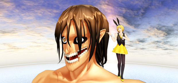 進撃のmmd エレン ほら 海だよ Lansfalu さんのイラスト ニコニコ静画 イラスト