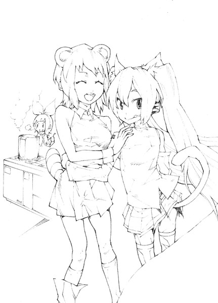 ケモ耳ぐみくの後ろでブイヤベース作る鏡音リン Castella さんのイラスト ニコニコ静画 イラスト