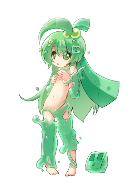 素材 マイクラスライム擬人化 透過済 2 さんのイラスト ニコニコ静画 イラスト