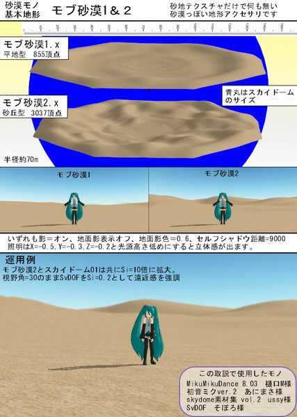 砂漠モノその1 モブ砂漠 ステージ配布 モノゾフ さんのイラスト ニコニコ静画 イラスト