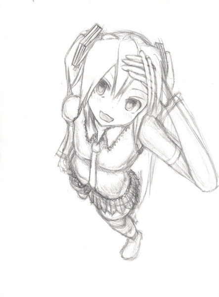 ミクさん 下書き 描き途中みたいな ソルト さんのイラスト ニコニコ静画 イラスト