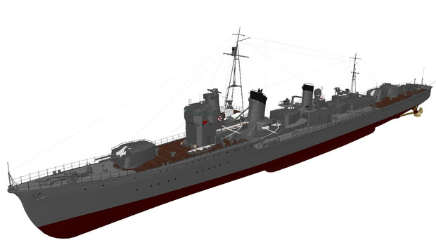 モデル配布 白露型駆逐艦 前期グループ 1942 フガク さんのイラスト