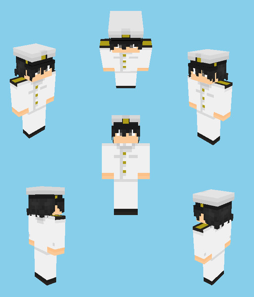 Minecraft 提督風スキン 野良牛 バファムート さんのイラスト ニコニコ静画 イラスト