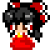 博麗霊夢をビーズ用のドット絵で描いてみた マイラ さんのイラスト ニコニコ静画 イラスト