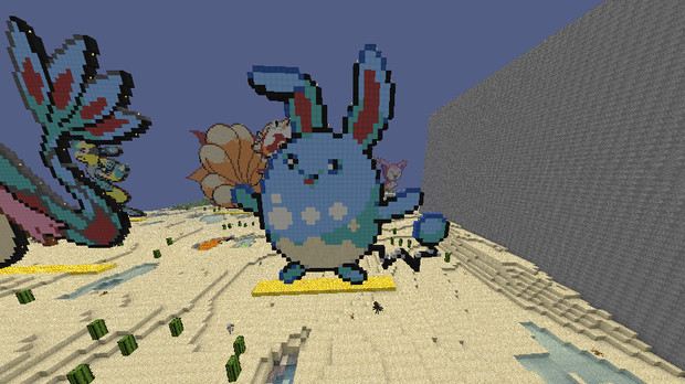 マイクラポケモンドット絵30 マリルリ Alicia さんのイラスト ニコニコ静画 イラスト