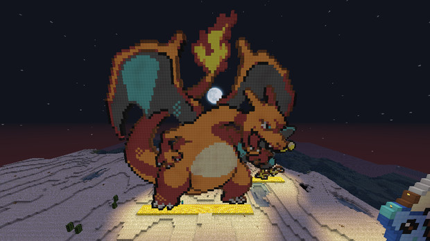 マイクラポケモンドット絵33 リザードン Alicia さんのイラスト ニコニコ静画 イラスト