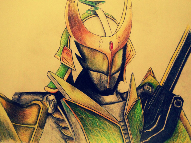 仮面ライダー斬月を描いてみた。